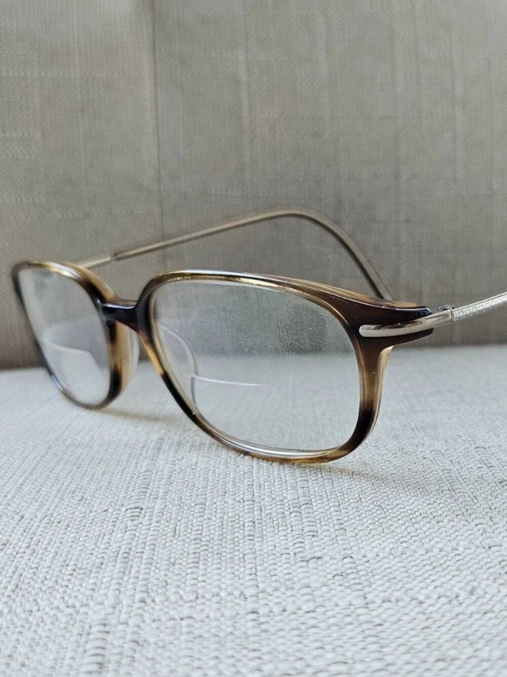 Vintage Bulova Men Eyeglasses Frame PECAN Glasses TRUBUTE KINGSTON Eyewear